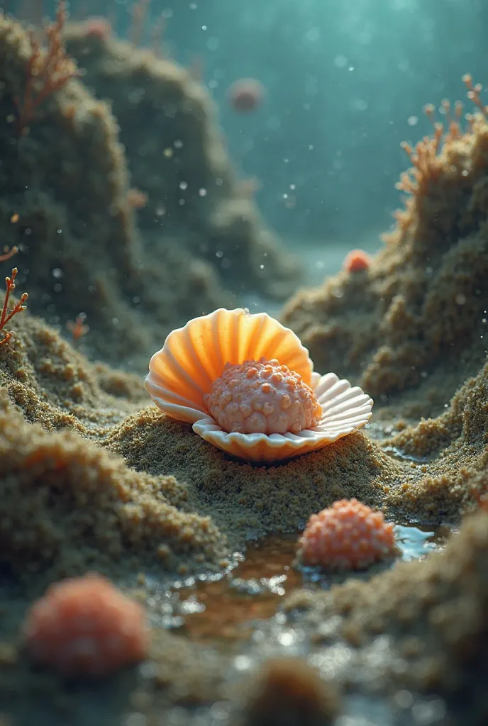 I want to be a..
  -sized scallop in the mud.
There were still people poking up and kissing.!