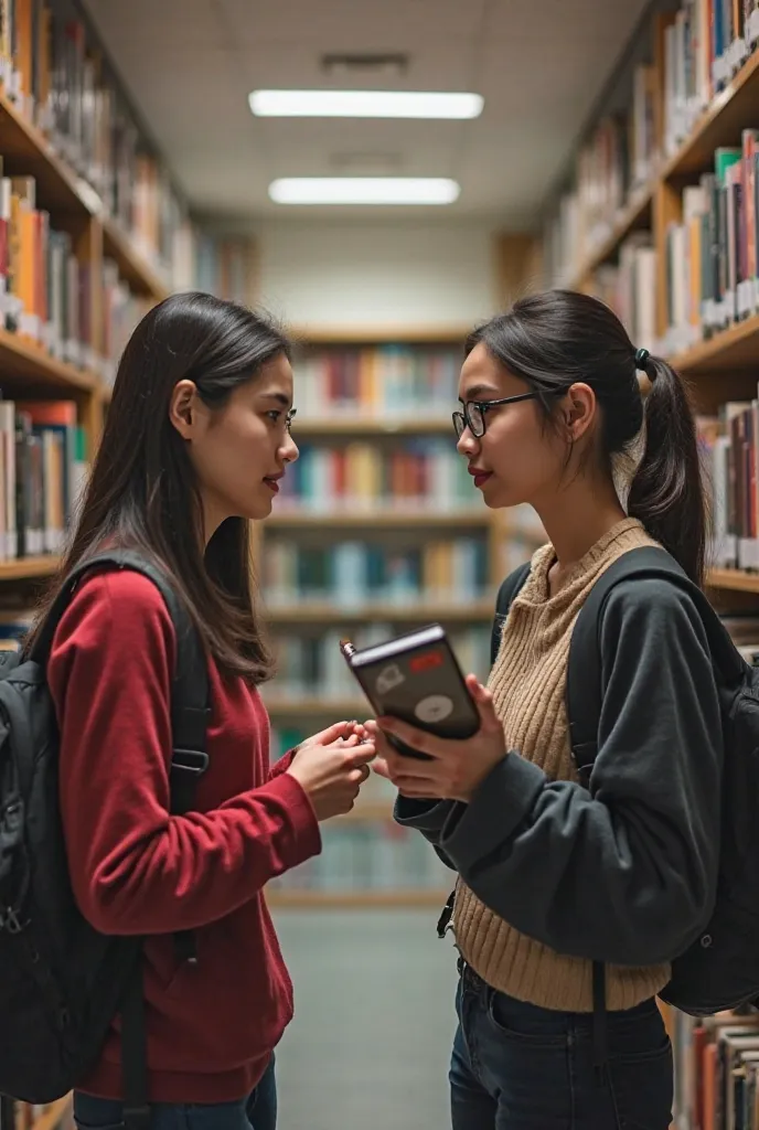 2 students who is trying to get high score at high school and going to library and discussing about tikuret entrance application that it helps them to score high point for their university entrance exam after they talk the use of tikuret entrance exam they...