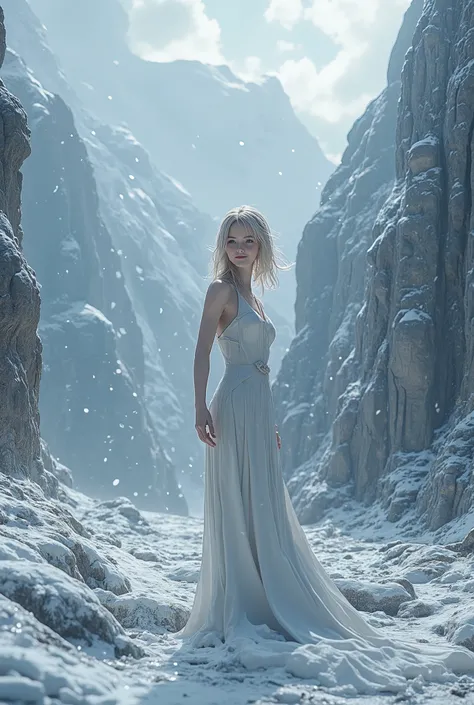 (ultra Realistic) , (illustration), (Enhance resolution), (8k), ( Extremely Detailed), ( detailed face ), Slim Body, in the dark , deep shadow, low profile, pureerosfaceace_v1, Happy smile, Winter, Mountain