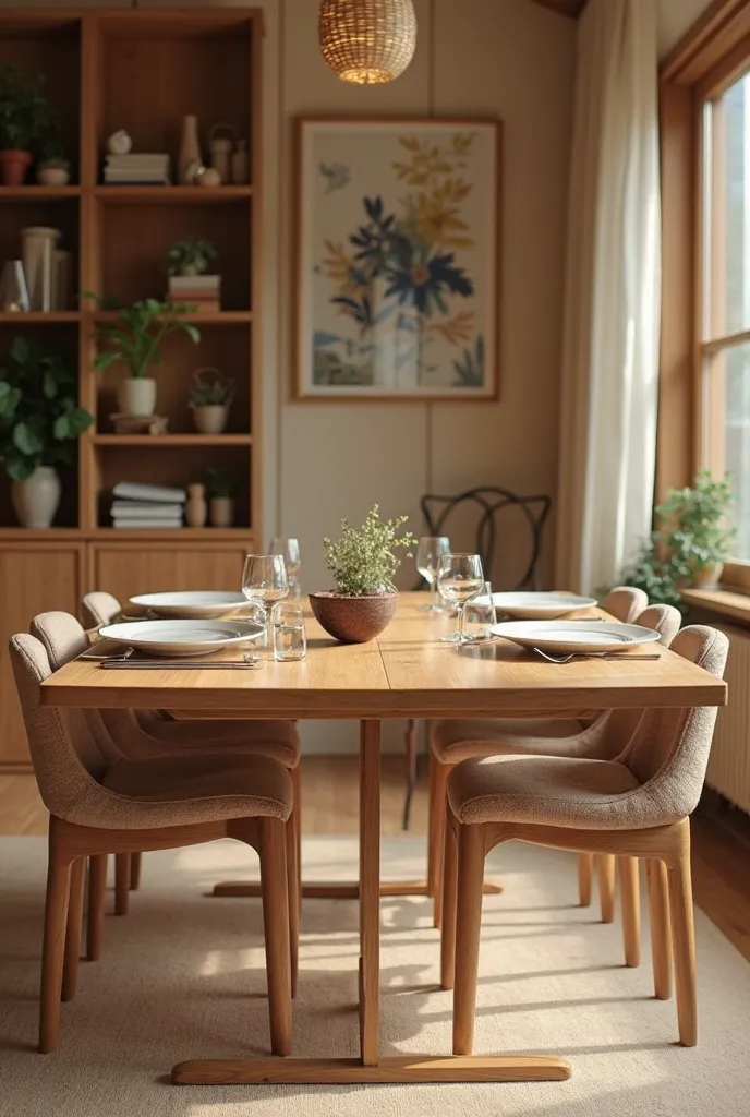 Dining table without people 