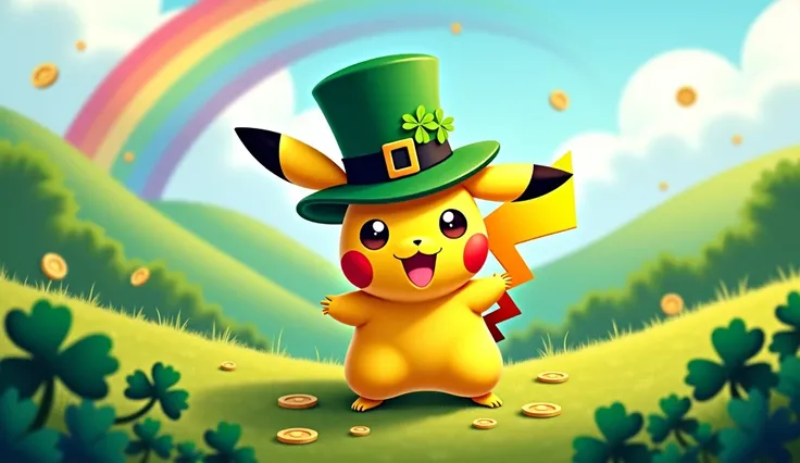 pikachu version saint  Patrick