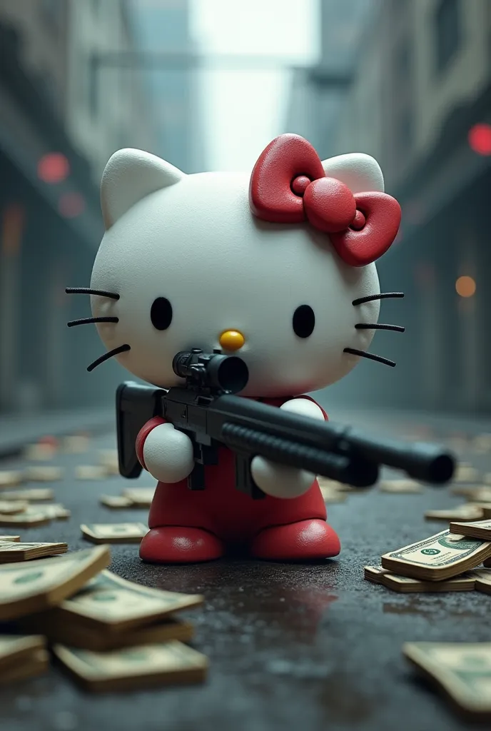 Hello Kitty vu en sniper avec plein d'argent 