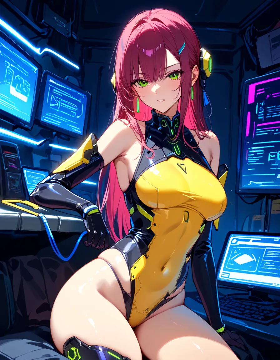 1girl, cyberpunk Cheese Horai, Masterpiece,