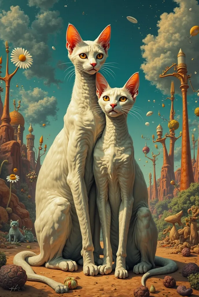 Dalí style cats