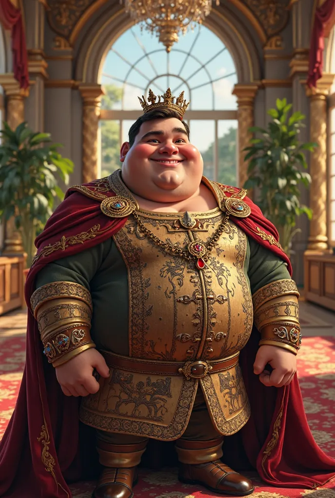 A handsome fat young human prince 