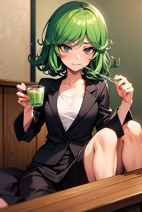 Tatsumaki drinking urine
