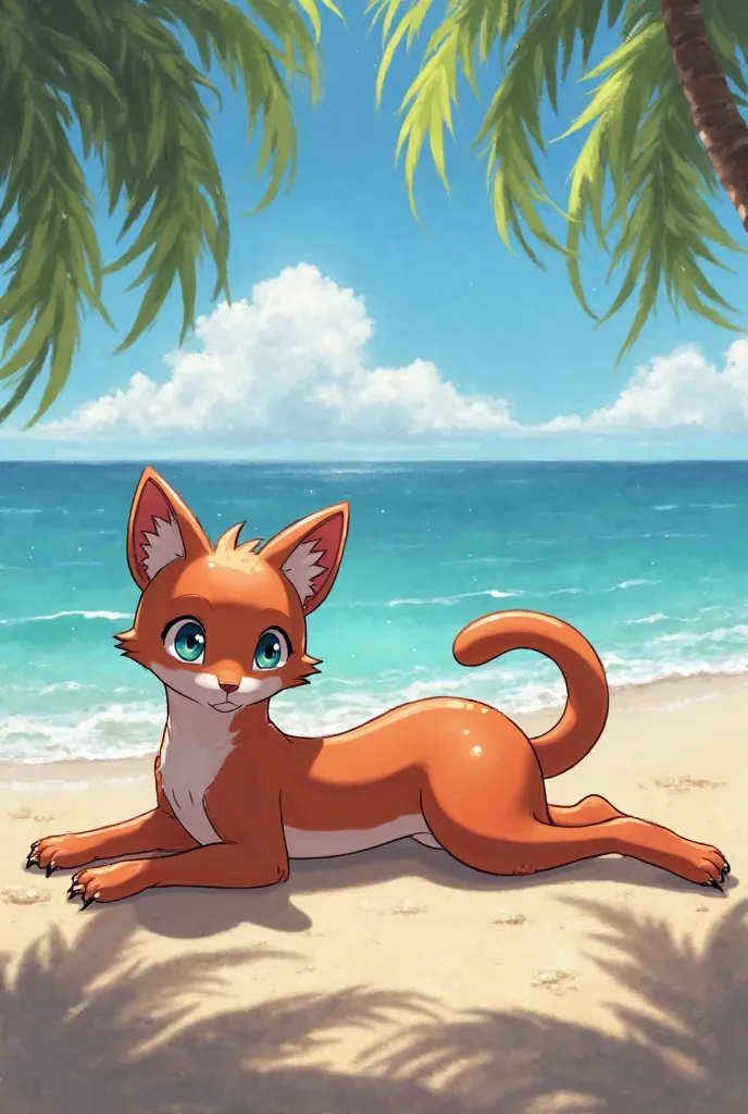 Pokemon meowscarada sexy on the beach