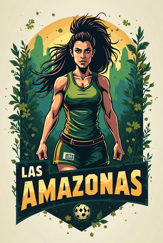 logo for a women's soccer team called LAS AMAZONAS