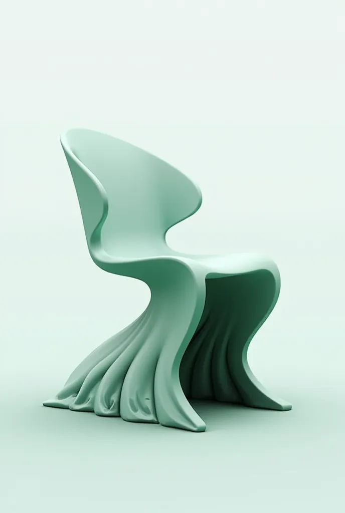 I want a realistic design for s chair  for ren inspired by the shape of a squid that is easy to implement on 3D Max