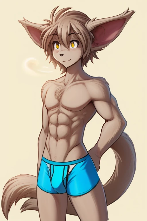 ,(correct anatomy man ,детальный персонаж  Keith Keiser (TwoKinds), yellow eyes, medium hair, light brown hair, body Light brown,  portrait,  long tail , long ears ,drawing ears and tail , beautiful face, the tail grows from the coccyx , massive tail,  :1)...