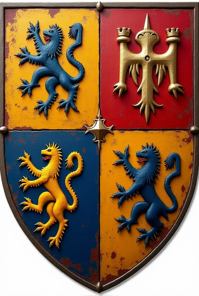 for a simple coat of arms with 4 divisions that can be drawn