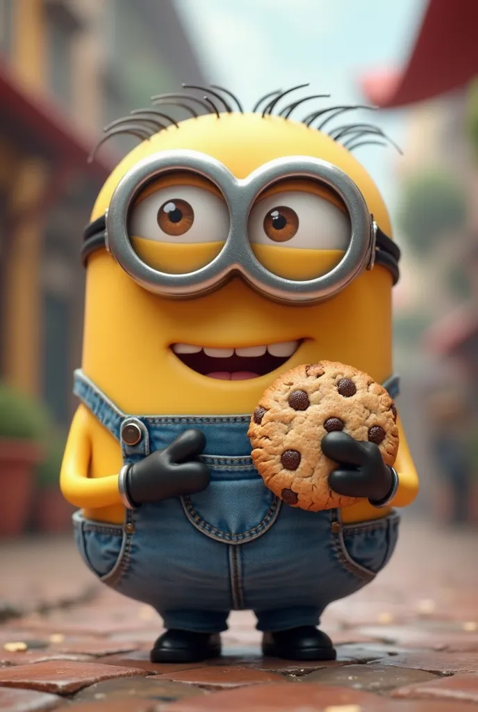 A Minion Looking At You And Give You A cookie
