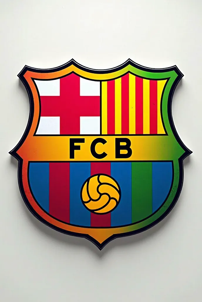 FC Barcelona logo combined with Madagascar flag 