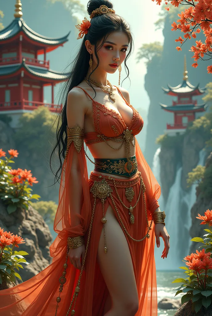 maga oriental fantasia medieval, voluptuous body