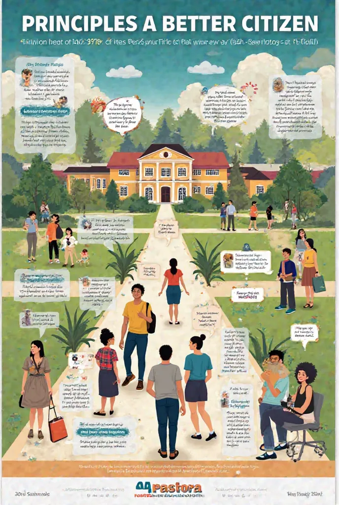 Poster on how to be a better citizen at the La Pastora educational institution 