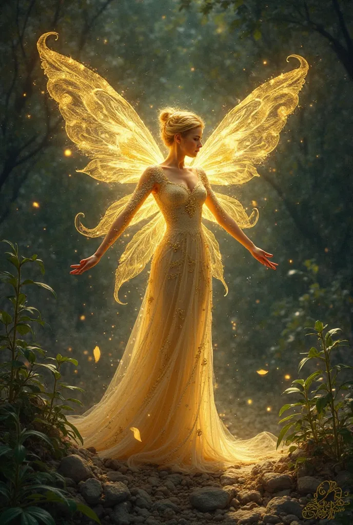 The Magician Learns About the Fairy
"One day, the magician hears about the Golden Fairy from a wandering traveler or a mystical book. He becomes obsessed with capturing her because he believes her light will make him even more powerful. He watches her from...