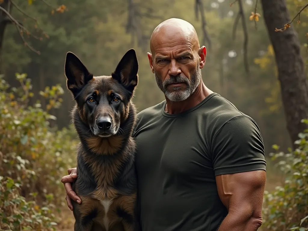 dog near james statham the man is bald