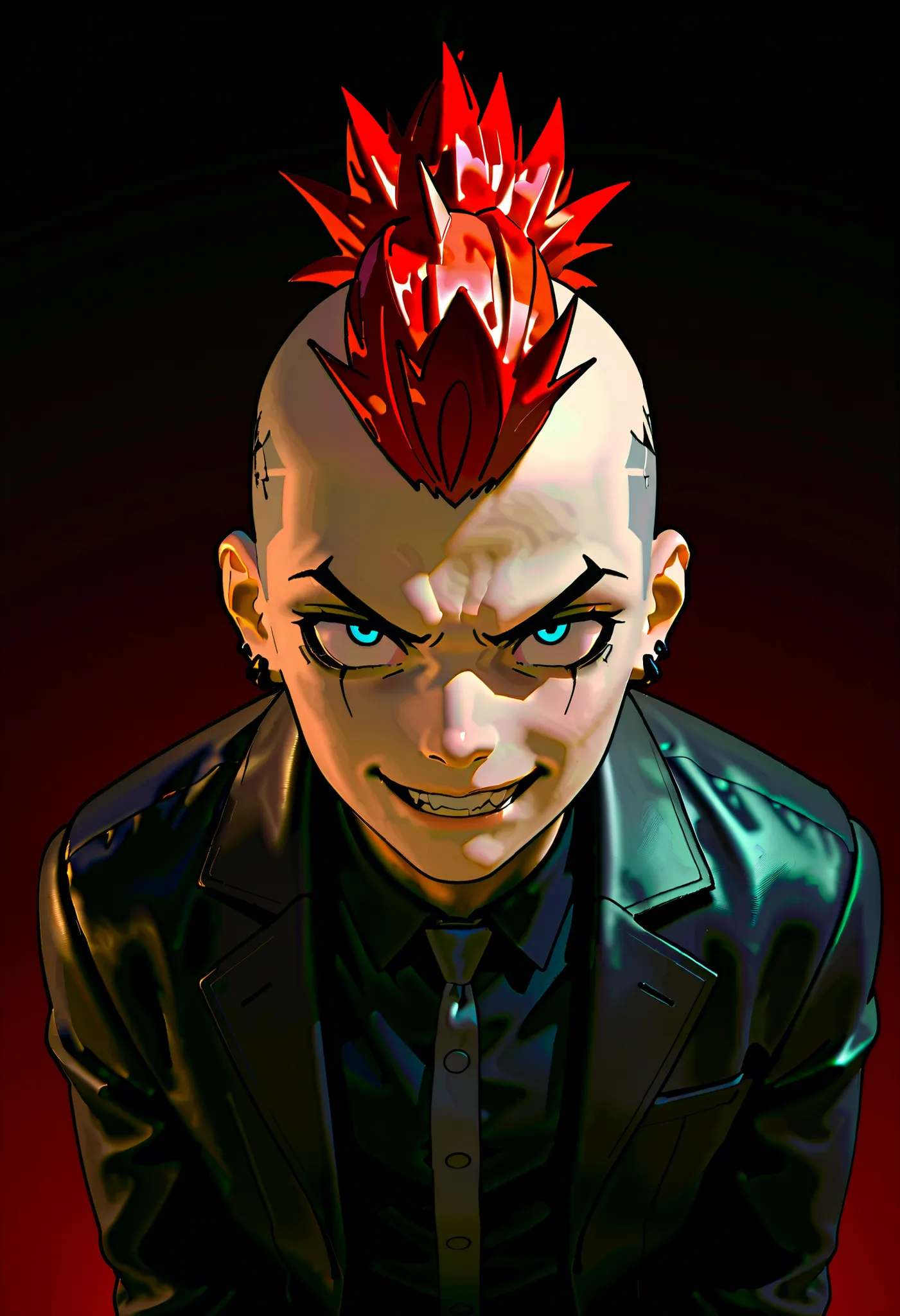 rape face、fucked silly、((top quality)),(Ultra A High Resolution),(ultra-detailed),(Detailed depiction),( Best Anime )),(Best Artwork),( Ultra Precision Art ),( amazing depiction art ,Overwhelming depiction:1.5)1Man,punk、(((Mohawk hair1.4)))、Droopy eyes、My ...