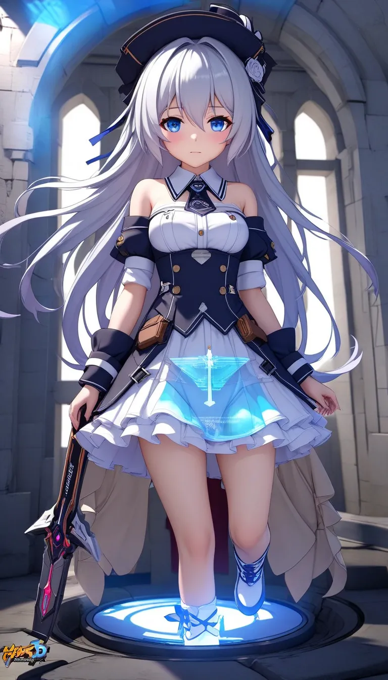 all back。all back、Delisa Apocalis、Teresa Apocalypse、Collapse Academy、Teresa ApocalypseはCollapse Academyのキャラクター、Honkai Impact 3、Honkai Impact 3のキャラクター、Cross Weapon Bigger Than Your Height。 Silver Hair、 lolicon、 small tits、 Lolita、long hair caught in a hole、...