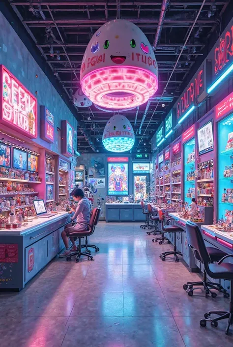 Make a fund for a store with anime references under the name Geek Studio 