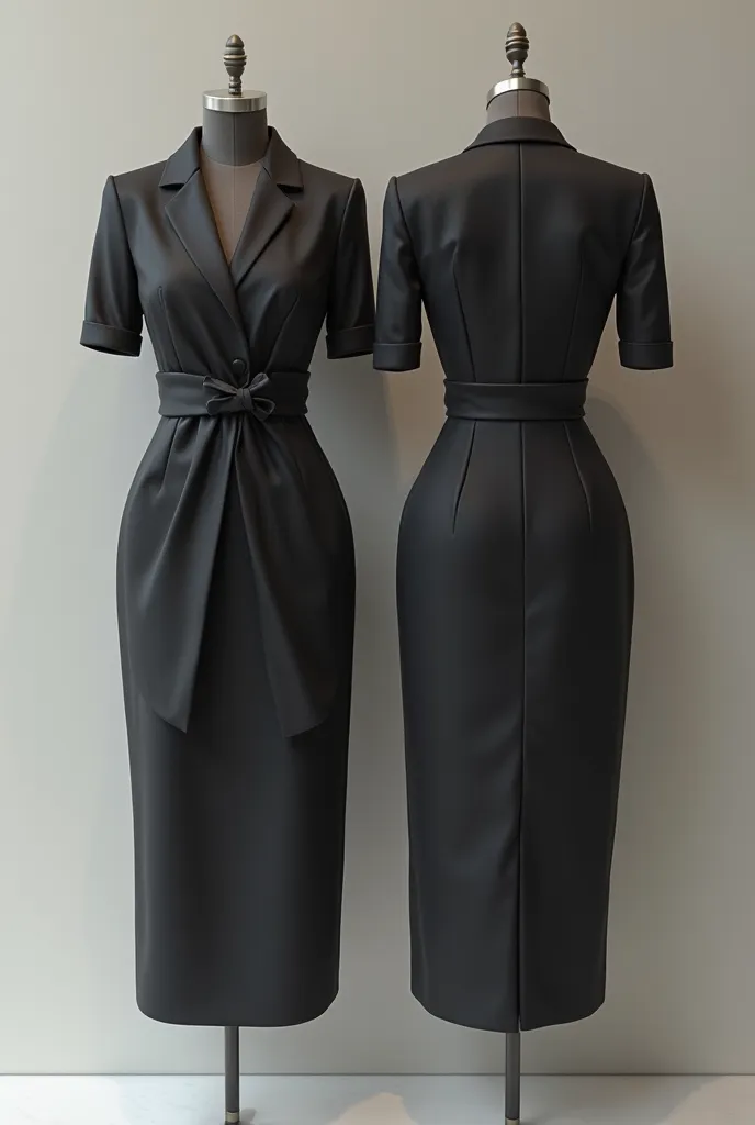 Create texture and shading in these two corporate dresses. 