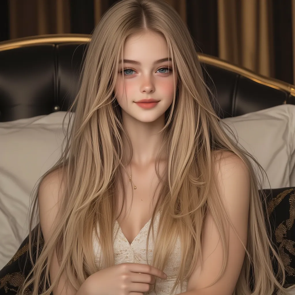 top quality。 highest resolution in elementary school。 Super Realistic Pictures 。 full body portrait 。） There is a beautiful woman with super long hair.。 More beautiful than a beautiful actress。 A BEAUTIFUL YOUNG WOMAN。 She has a beautiful and adorable face...