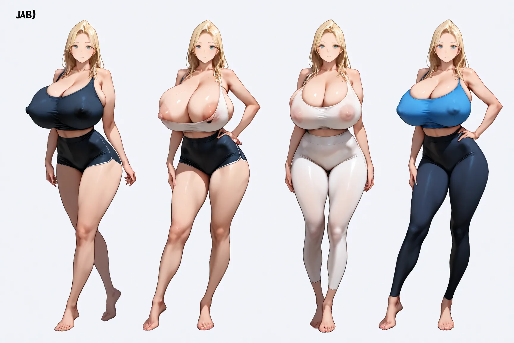 character study (gorgeous woman, athletic,(character study, JJ cup natural breasts, Hi3GB, huge natural breasts (Perfect nipples, puffy nipples, deep cleavage, very low positioned breast, low based breast, widening late, perfect teardrop shaped breasts), g...