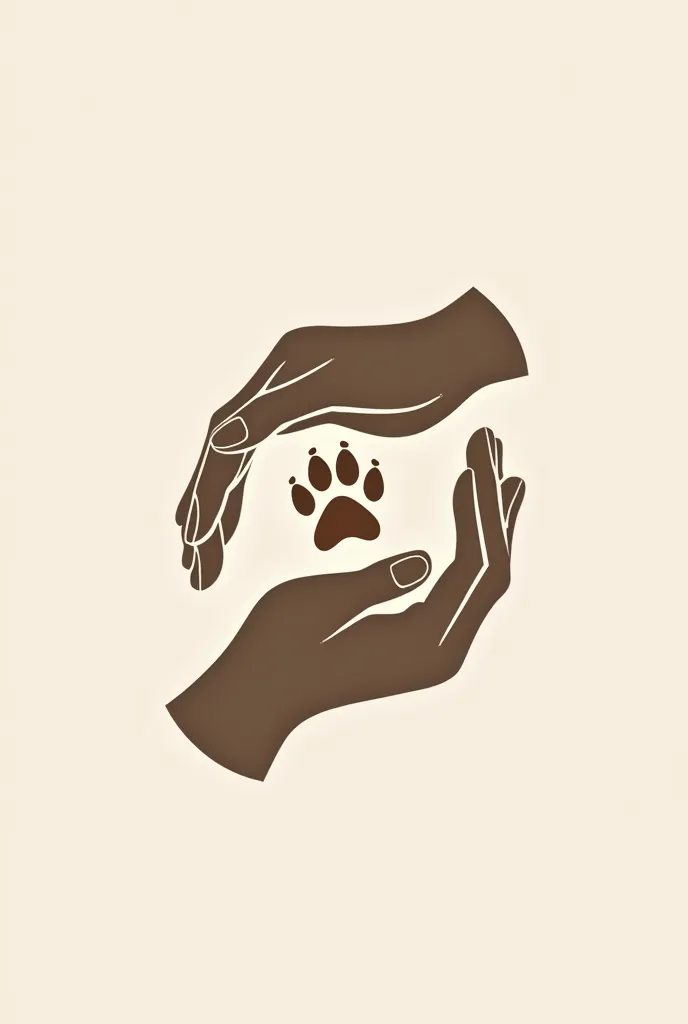 Hand dog in hand human Logo Art