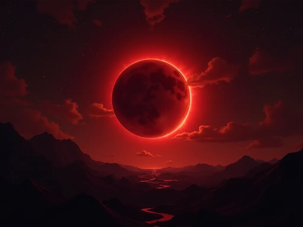 Red Moon Solar Eclipse