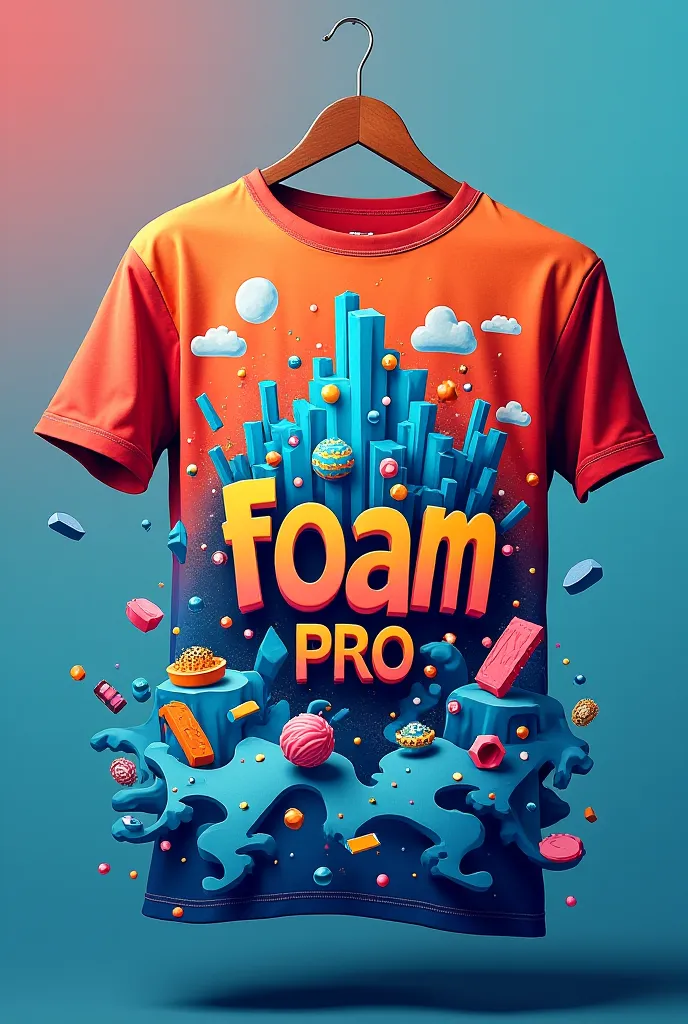 Make a t-shirt with a creative logo saying "Trust me, i'm a foam pro"