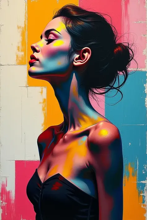 Human Figure Paintet In vibrant Colors