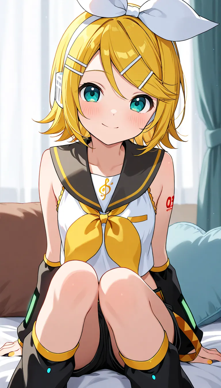 Kagamine Rin, sitting