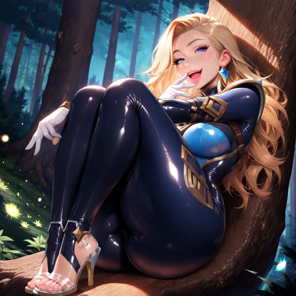 (masterpiece, best quality, vibrant, ultra-detailed, 8k uhd, intricate details:1.4), full-body photo, 1girl, solo, Lux (League of Legends), (17s), (((Lonia, Sacred Forest, a mystical and spiritual region rich in nature and traditions, filled with ancient t...