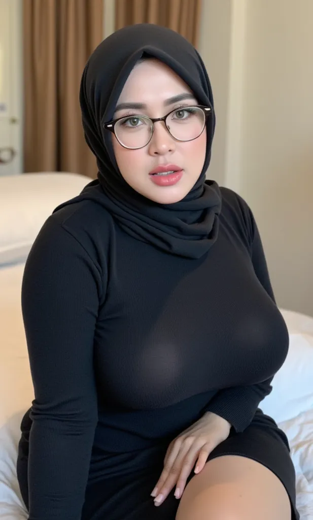 (Masterpiece: 1.2, Best Quality), Realistic, (Realistic Picture, Complex Details, Depth of Field), Best Quality, Masterpiece, Highly Detailed, Realistic, 1 mature, indonesian old wife, 45 Years Old, chest forward, big breasts, thin lips, beautiful and sedu...