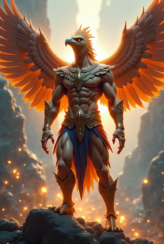 Jatayu the divine bird human like bodybuilder it is a gaming character which protects people