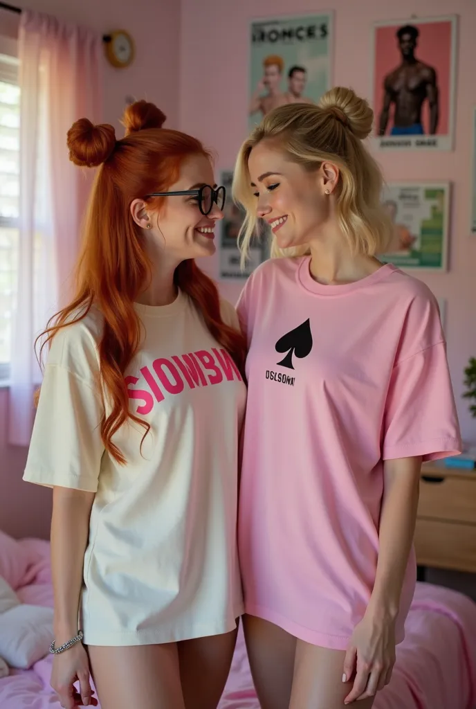 "Kitty and Jake are in Kitty’s girly bedroom, surrounded by soft pastel colors and posters of muscular black men on the walls. Kitty, a cute,sexy, tall and curvy redhead in her early 20s, only wears an off-white oversized T-shirt that drapes over her curvy...