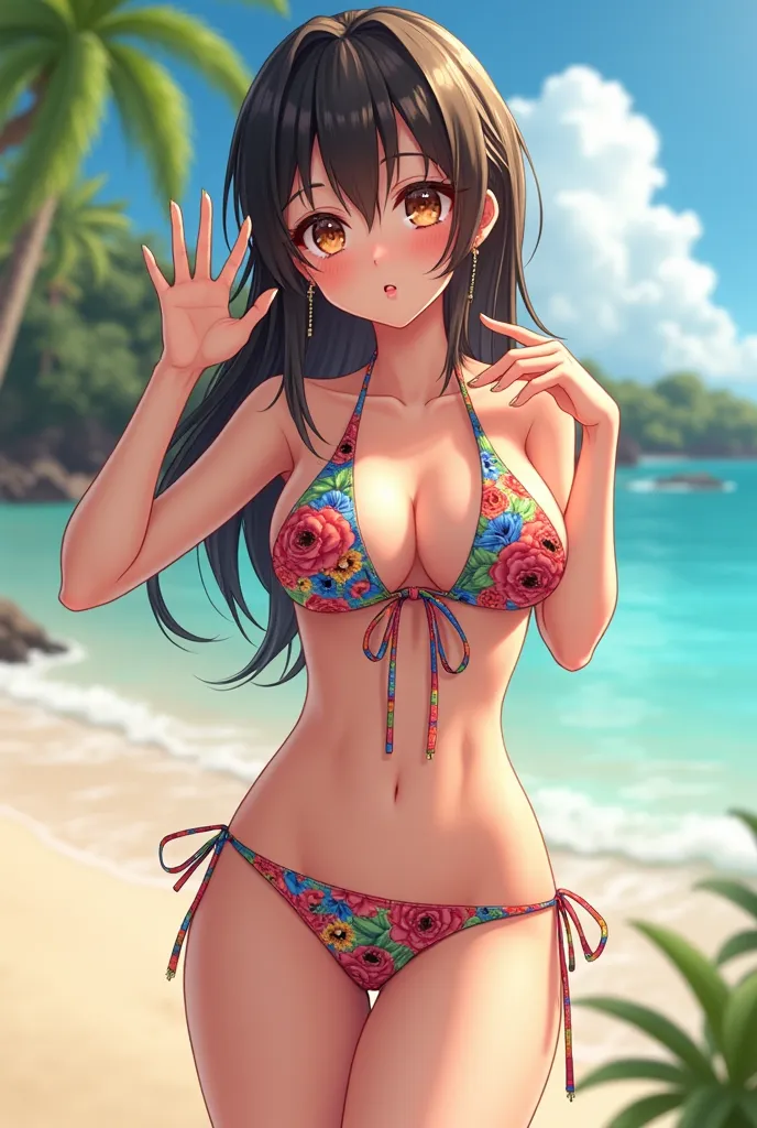 Anime character in bikini 