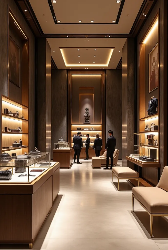 rich shop with luxury brands