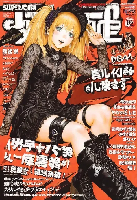 (best quality in running a company :1.2)，Kin Obata  ,magazine cover(((best quality))),(((super detailed))),(((Masterpiece))),illustration,1 girl,detailed face,OK,sweet_lolita,lace-up boots,