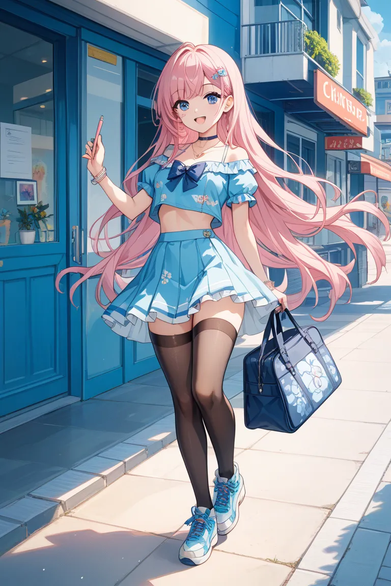 make the artstyle, anime-styled: Yuki Tanaka is a captivating 16-year-old Japanese high school student, standing at 5'2" with a petite yet curvy figure. Her medium-small chest complements her slender waist and shapely hips. Yuki's most striking feature is ...