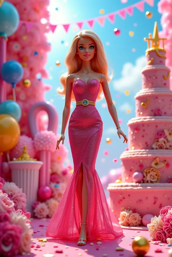 You can generate an image about Barbie's 66th birthday, that reflects the motto you can be whatever you want to be