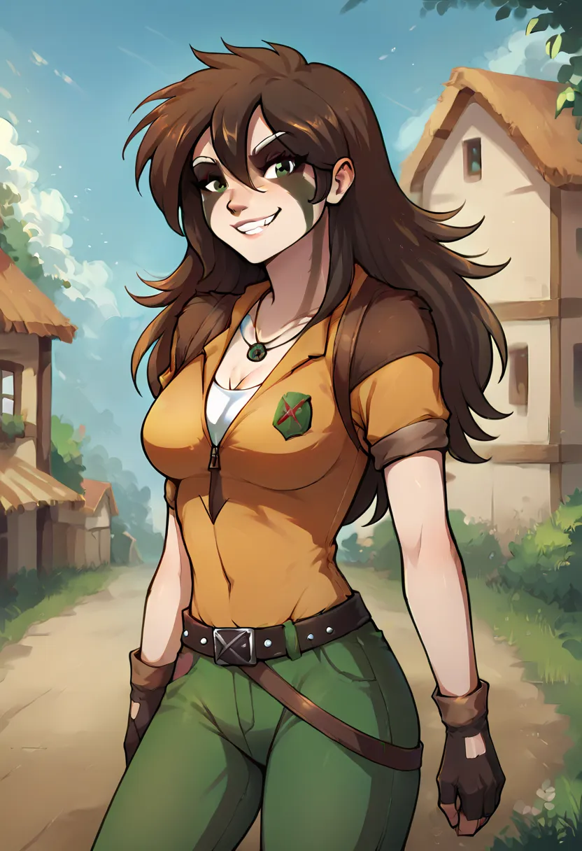 
score_9, score_8_up, score_7_up,score_6_up,score_5_up, source_furry BREAK solo,  female, looking at viewer, town, rogue outfit, hood, smug, humanization BREAK raccoon-twokinds, long hair, human