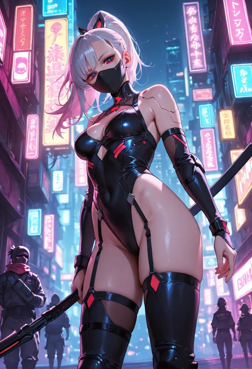 Ninja Witch in cyberpunk world