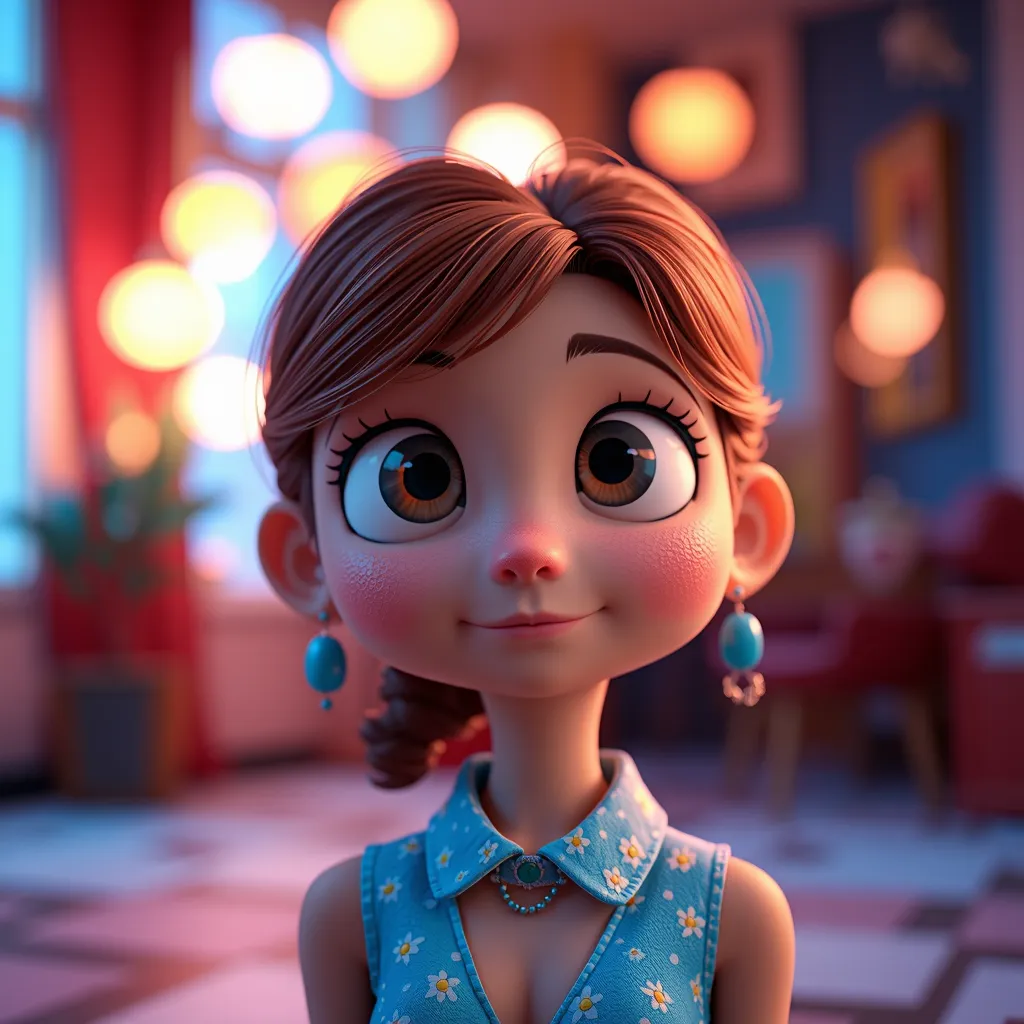 Pixar animation style, vibrant and colorful lighting, ultra-realistic textures, clean and bright background, charming and elegant atmosphere."cute face 3d movie style, cinematic lighting, ultra-detailed and sharp focus.