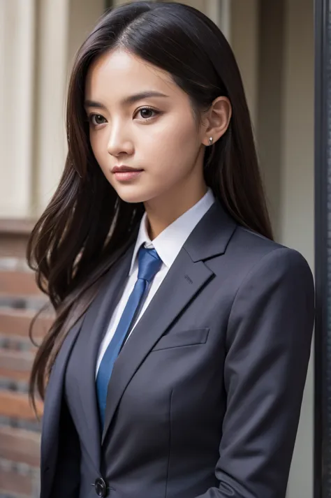 Single woman in a suit 