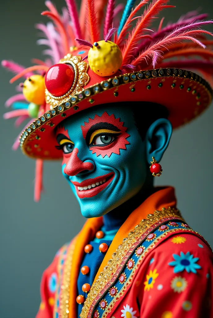 Pepino from the Bolivian carnival is a character and up close without a face