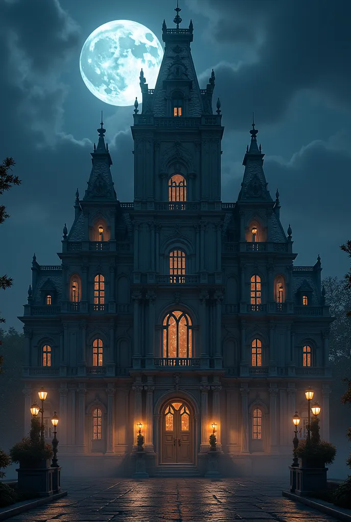 A building at night