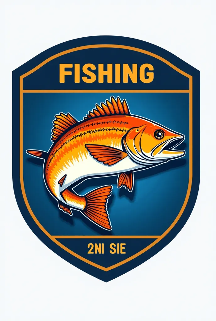 fishing logo. Orange seabass fish with the club's thematic emblem. Fishing themed vector illustration. Isolated in blue


Round fishing logo. Orange seabass fish with template club emblem. Fishing themed vector illustration. On the shield it has a blue and...