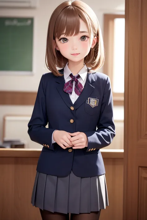 A girl in school uniform