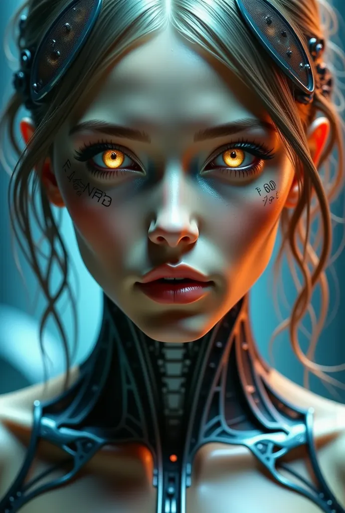 NSFW, portrait of 1girl humanoid, augmented monocular enhanced eye, face, photo, realistic, girl, advance tech mecha arm, war zone scenery, sci-fi art, fantasy digital art,intricate detailed, in depth, cyberpunk,UHD